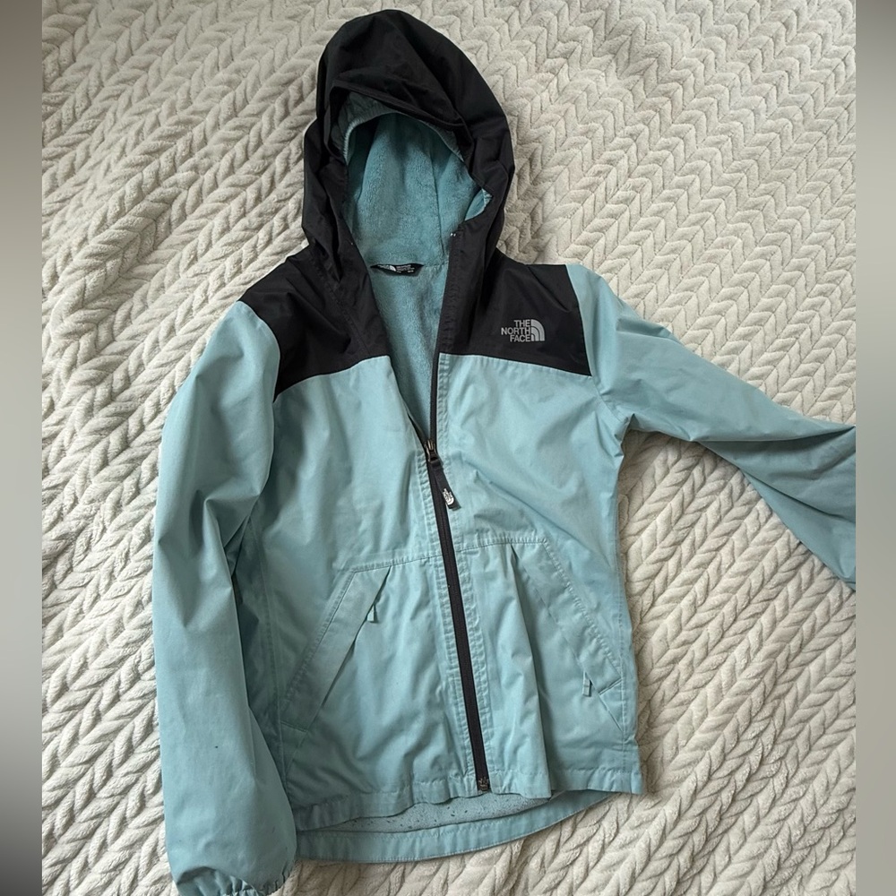 The North Face Blue and Black Hooded Jacket